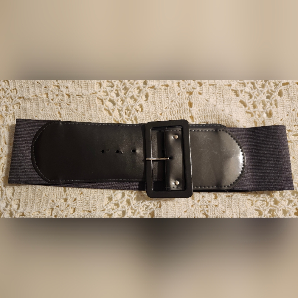 bebe Black Wide Belt